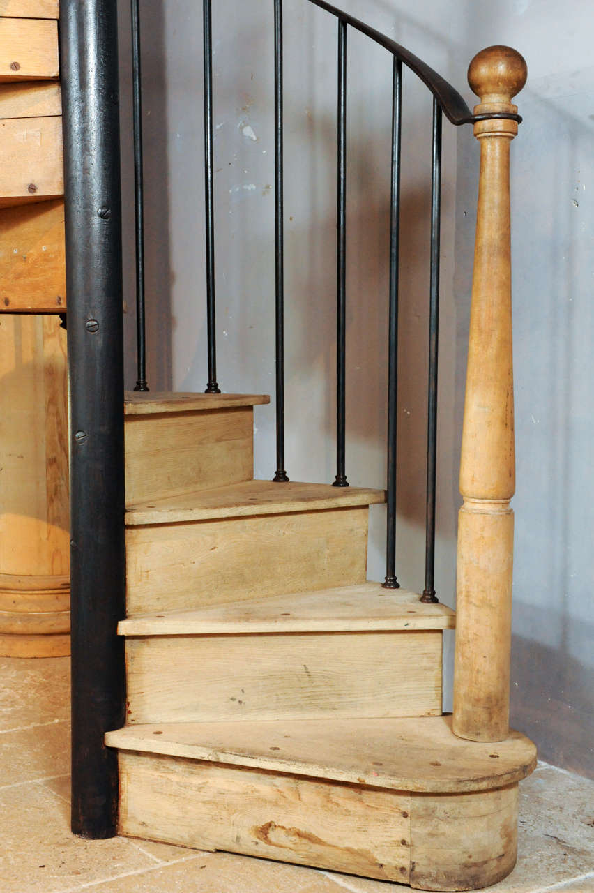 Antique Oak And Iron Staircase at 1stdibs